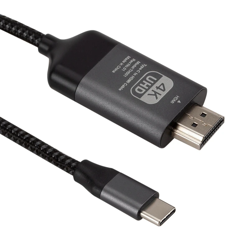 2x USB C к HDMI 4K кабель адаптер Тип Thunderbolt 3 для Huawei Mate 20 Pro 2018 (черный и красный)|Кабели