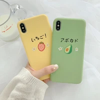 fruit pattern macaron candy color phone coque for iphone 7 8 s plus x xs xr 11 pro max liquid silicone clear phone cases cover