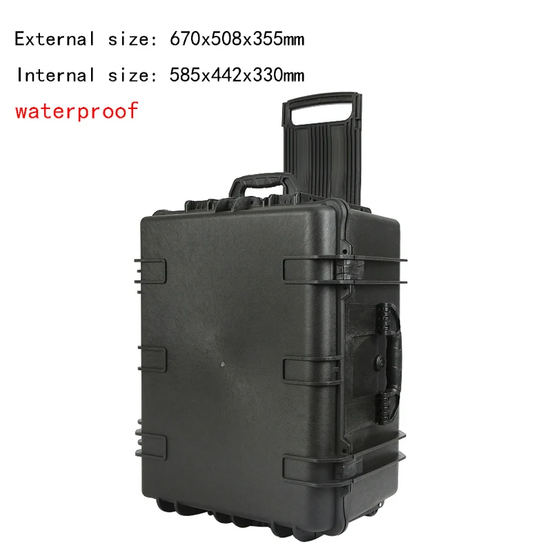 

Portable Plastic Instrument Case ToolBox Safety Waterproof Equipment Tool Box Dry Box Impact resistant with pre-cut foam