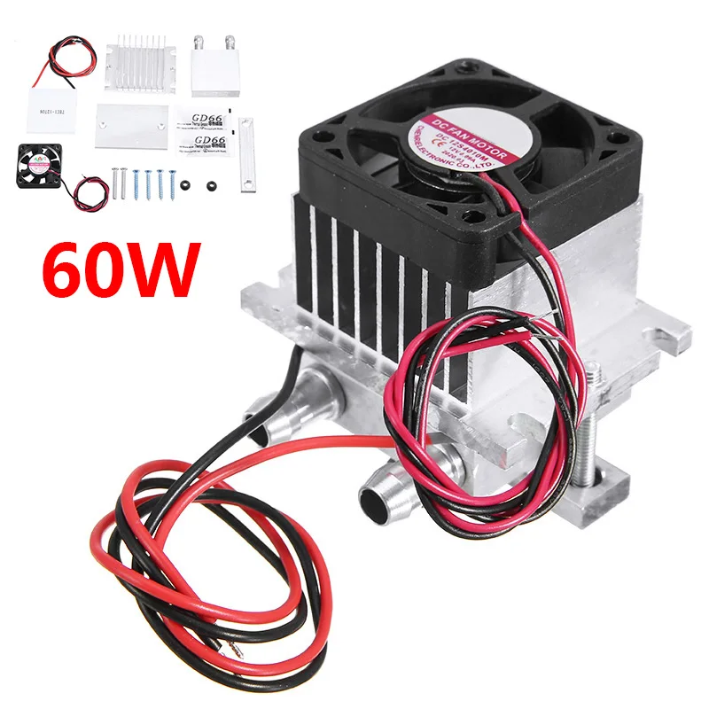

New Arrival 1 Set TEC1-12706 Thermoelectric Peltier Module Water Cooler Cooling System DIY Kit 60W for Computer Components