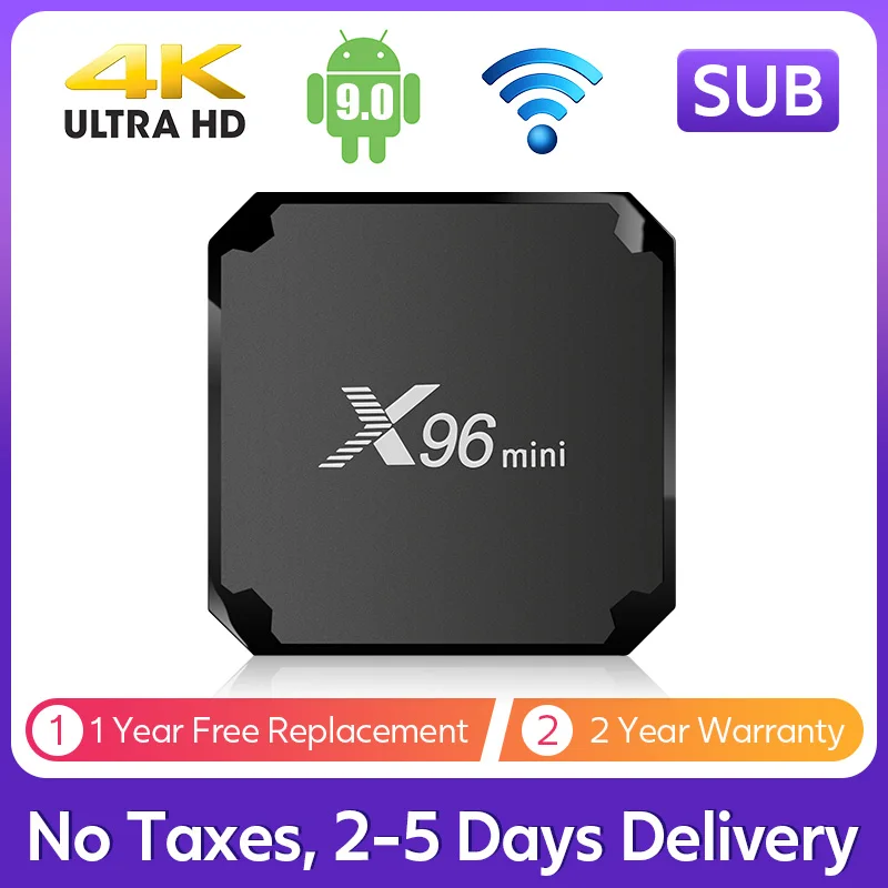 

X96 Mini SUBTV Smart TV Box Android 9.0 1G 8G 2G 16G S905W Quad Core 2.4G Wifi 4K Media Player X96mini SUBTV Android TV box