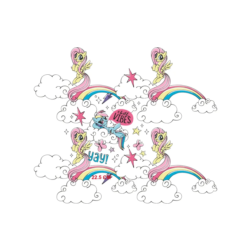 1 шт. хит продаж мультяшная лошадь с животными термопереводная наклейка Единорог