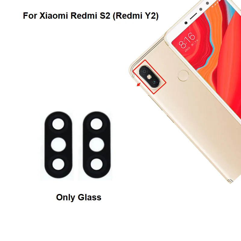 New Back Camera Glass For Xiaomi Redmi S2 Rear Lens With Glue Sticker Adhesive M1803E6G M1803E6H M1803E6I | Мобильные телефоны и