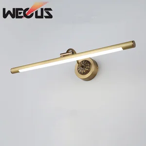 Европейский медный настенный зеркальный светильник для ванной комнаты, светильник для шкафа в спальне, освещение для витрины отеля