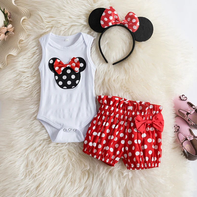 

3pcs Cotton Jumpsuit Baby Girl Boys Clothes Solid Romper Tops+Shorts Pants Set for Girls Clothing Toddler Girl Casual Clothes