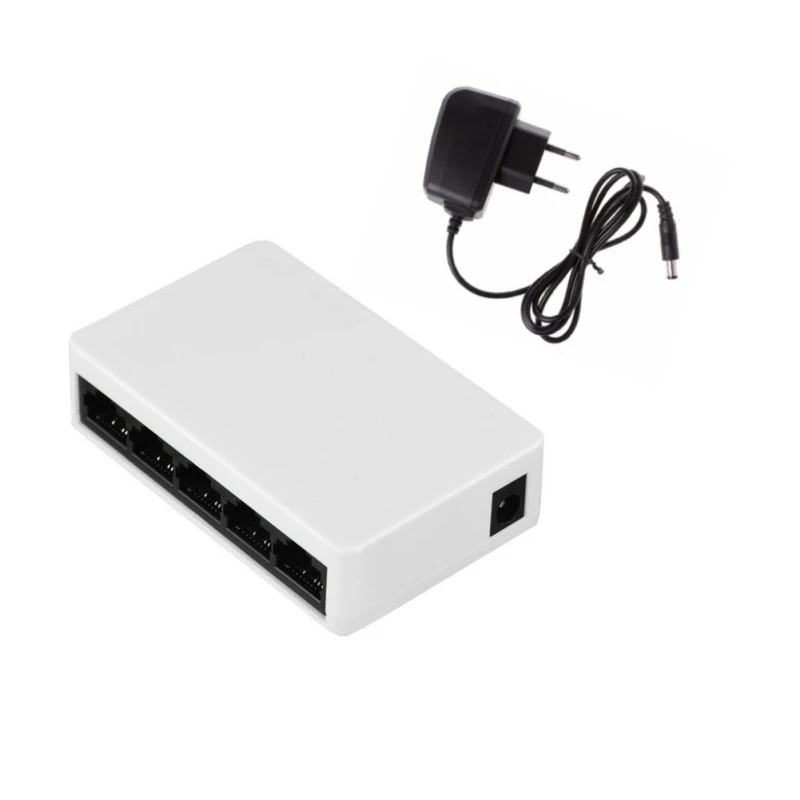 Разветвитель соединитель расширителя 5 Порты и разъёмы RJ45 RJ 45 сети настольный