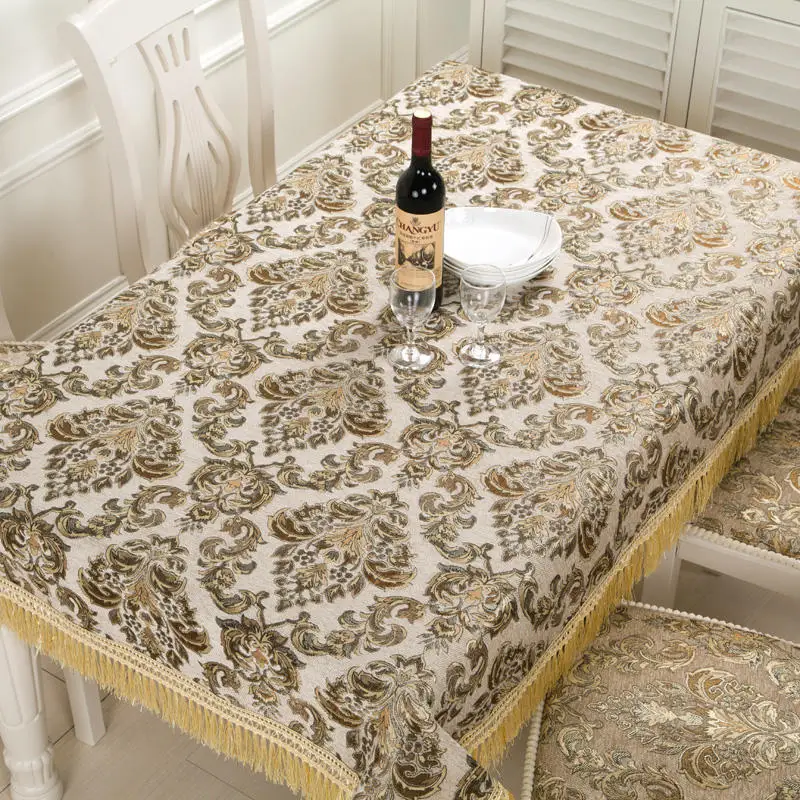 

2021New Brussels Tablecloth Kitchen Dining Table And Chair Covers Of The Same Style