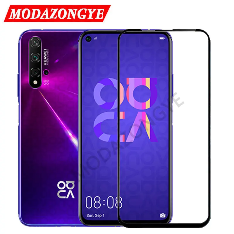 Защитное стекло для экрана Huawei Nova 5 T закаленное с полным покрытием Nova5T стеклянная