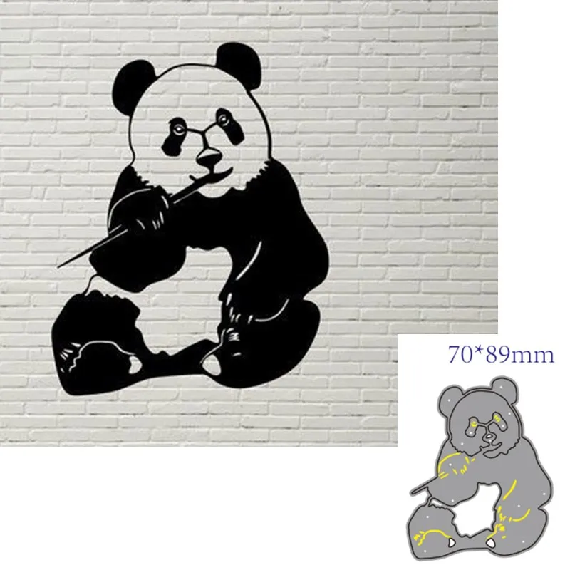 

metal cutting dies cut die mold Animal panda decoration Scrapbook paper craft knife mould blade punch stencils dies