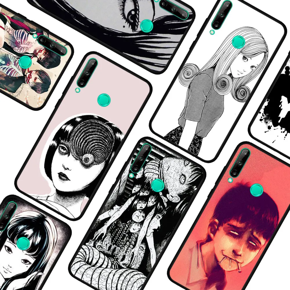 

Junji Ito Tees Horror Case for Huawei P30 Lite P40 Pro P10 P20 P30 P40 Lite E P Smart Z 2021 TPU Soft Phone Cover
