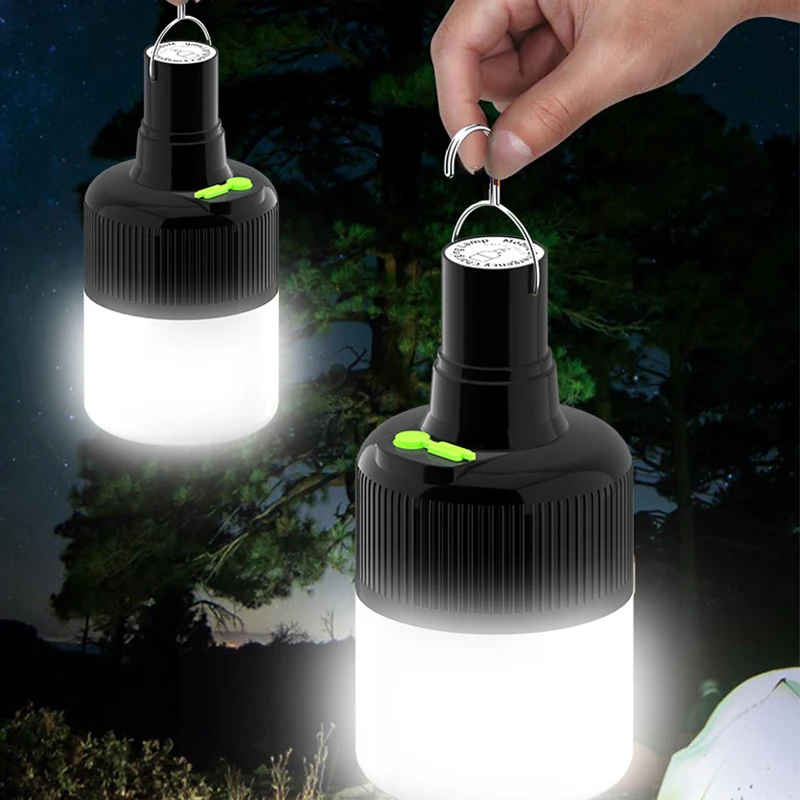 

LED Outdoor Bulb Lights Camping Lights Battery Operated LED Light USB Powered Night Lights for Fishing Night Market Lighting