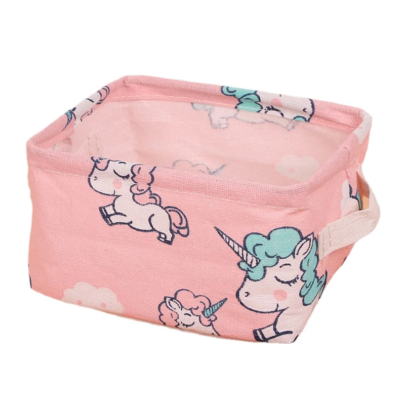 Тканевый ящик для хранения бытовая портативная корзина хлопчатобумажной