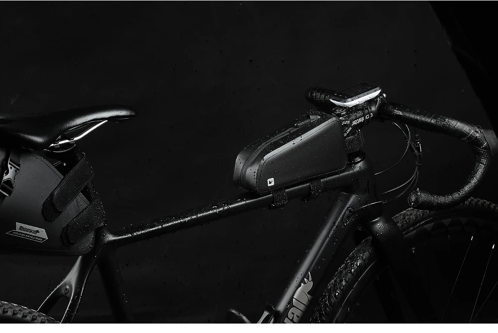 Rhinowalk MTB велосипедный передний каркас сумки Водонепроницаемый Велоспорт труба сумка большой емкости дорожный велосипед Паньер чехол для телефона черный RK18330