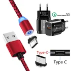 Магнитный зарядный кабель USB QC 3,0 Для Nokia 7,1, Samsung Galaxy A50, Note 9, Meizu 16s, Honor 9X, 10, 20 Pro