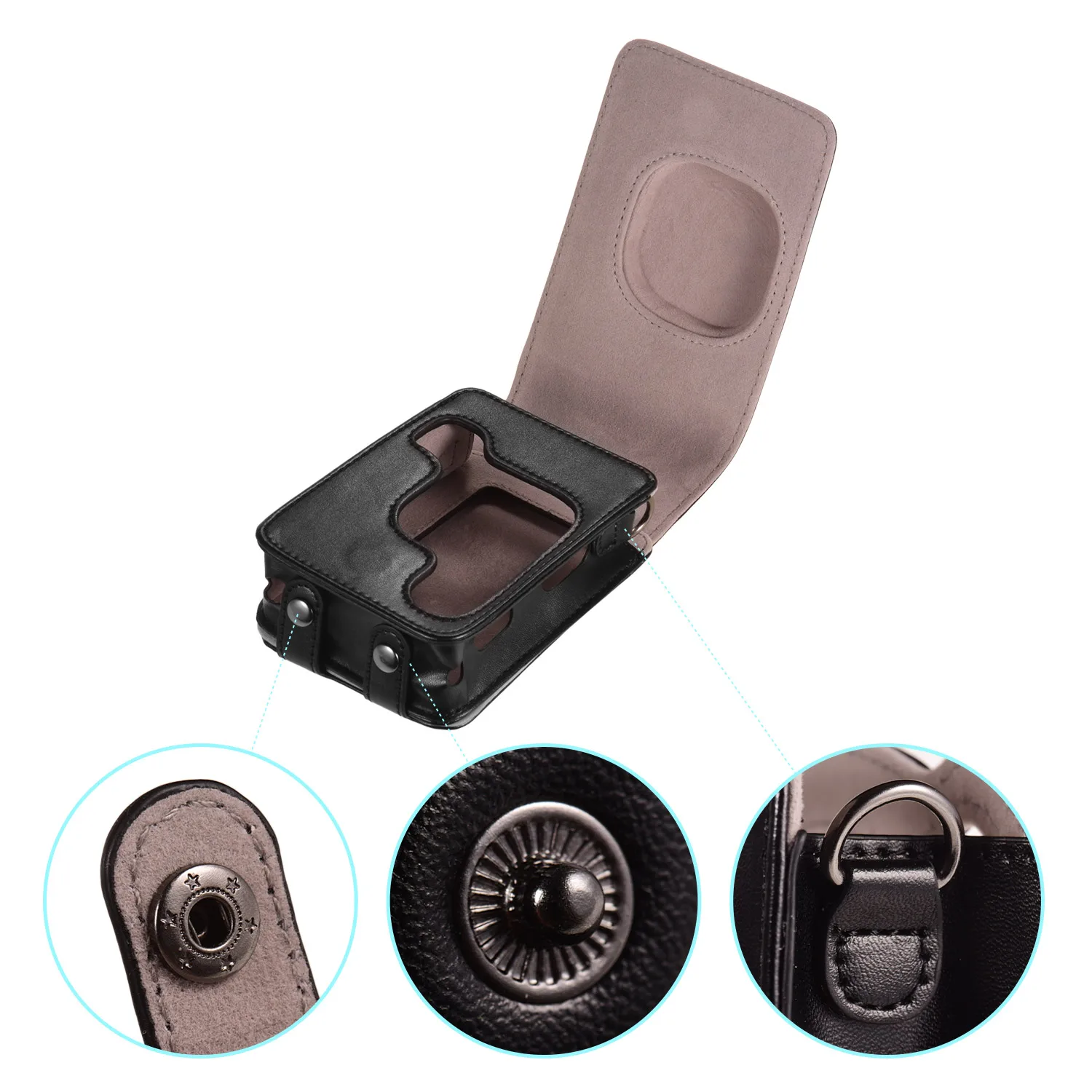 Компактный чехол для мгновенной камеры из искусственной кожи с плечевым ремнем