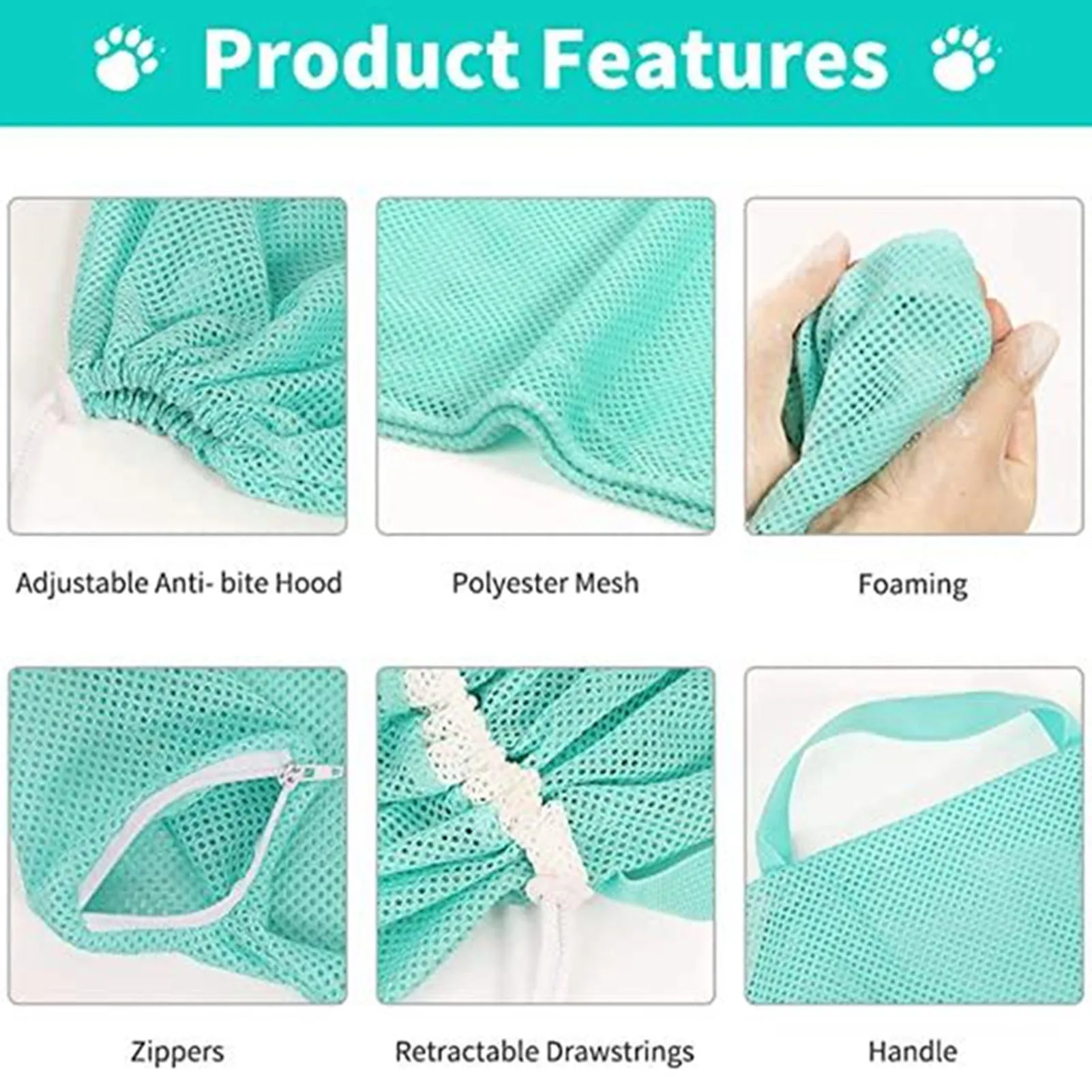 

Cat Shower Mesh Bag Multifunction Anti Bite Bathing Grooming Bag Washing Beauty Tools Multi Function Grooming Bath Bag