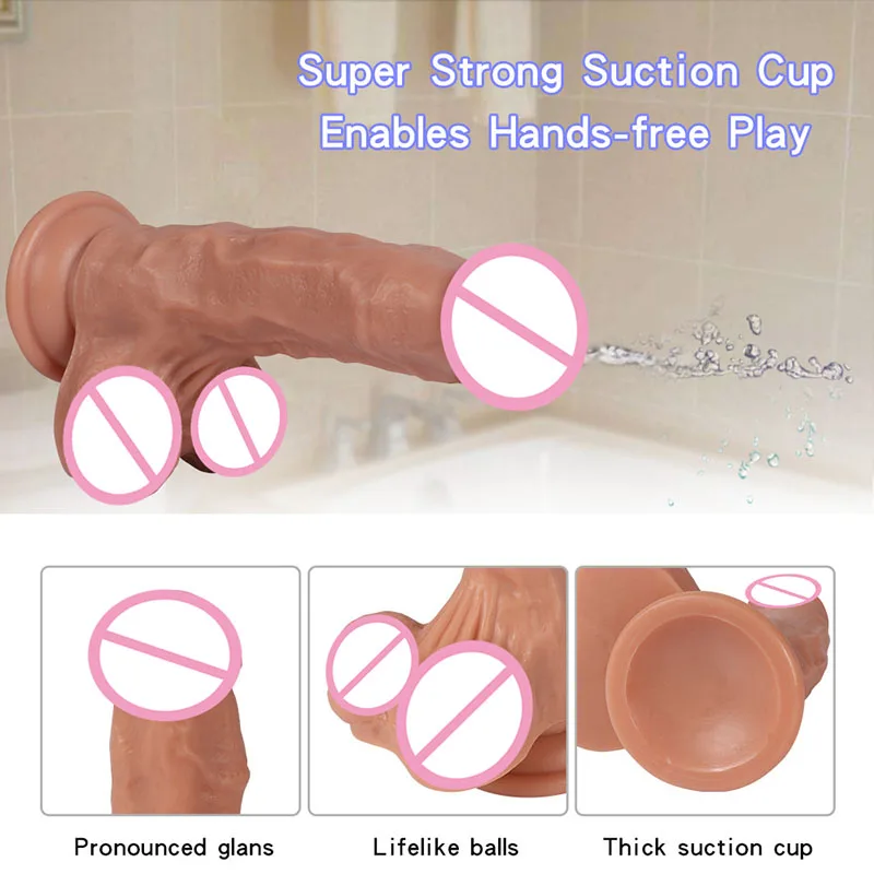 Фаллоимитатор с распылителем воды 24*4 2 см реалистичный пенис имитирующий