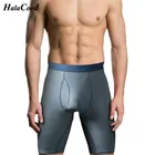 Модные сексуальные летние новые джинсовые цвета, мужское нижнее белье, боксеры, сексуальные трусы, хлопковые мужские трусы, шорты, Длинные боксеры, шорты
