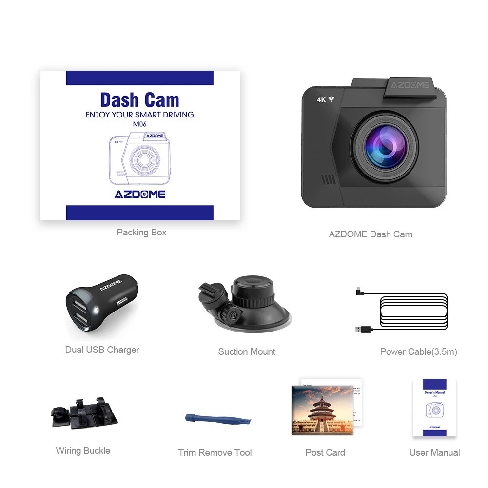 

4K HD GPS- DVR WIFI WDR 170