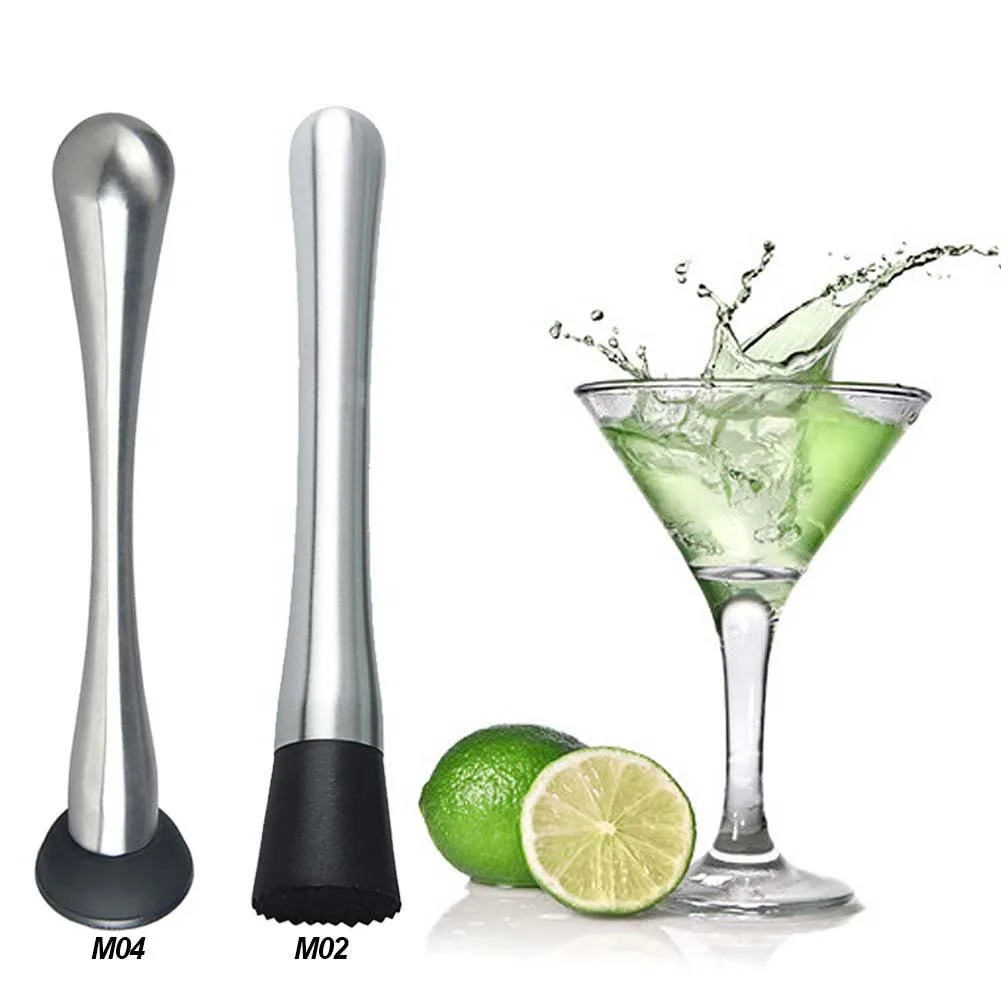 Muddler из нержавеющей стали бар миксер барная посуда Mojito коктейль DIY напиток пестик для фруктов измельченный лед инструмент бармена JS21
