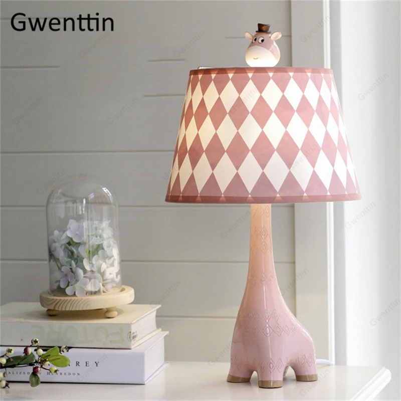 Мультяшный Жираф настольная лампа для кабинета детская спальня прикроватная