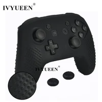 Противоскользящий силиконовый чехол IVYUEEN для Nintendo Switch NS Pro Controller, защитный чехол, аналоговые крышки для Nintendo Switch