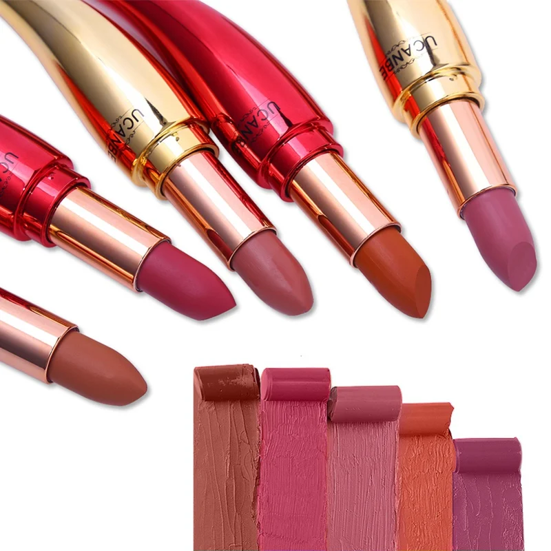 Новая роскошная губная помада королевы матовая долговечная Золотая трубка