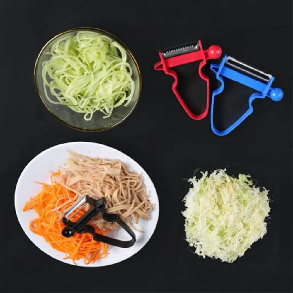 

3 pcs/set Magic Trio Peeler Slicer Shredder Julienne Cutter Peel Stainless Steel Vegetable Blade Zesters Kitchen Tools Dropship