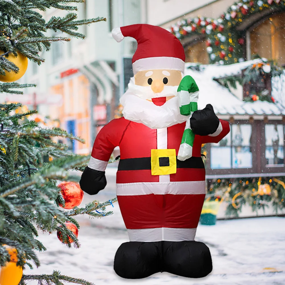 

Надувная Рождественская модель Санта-Клаус, держатель конфет, трость светильник кой для дома, праздничное украшение для вечеринки, реквизи...