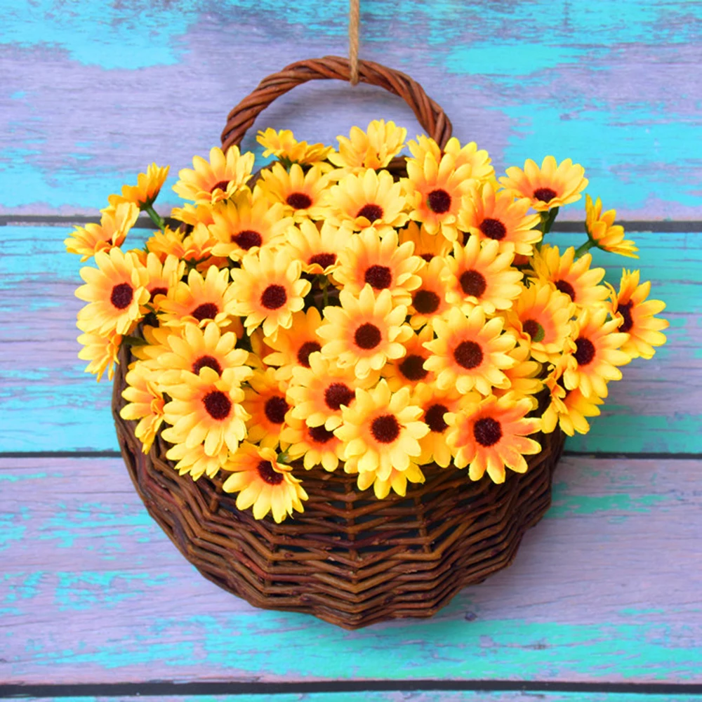 

24 Heads Artificial Sunflower Floral Plant Bouquet For Wedding Living Room Fake Flower