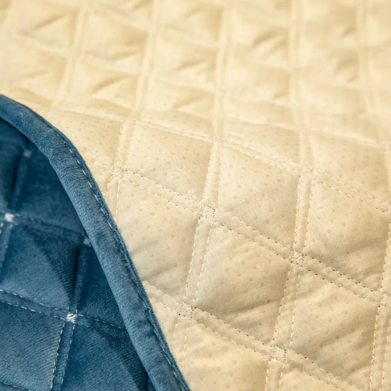 

Quilted Thicken Plush Velvet Sofa Covers for Living Room 3/4 Seater L Shape Slipcover Solid Skirted Soft Combination Sofa Towel