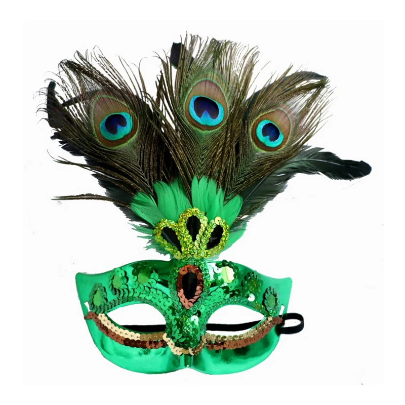 Для маскарада карнавала маска в виде перьев павлина маски на Хэллоуин