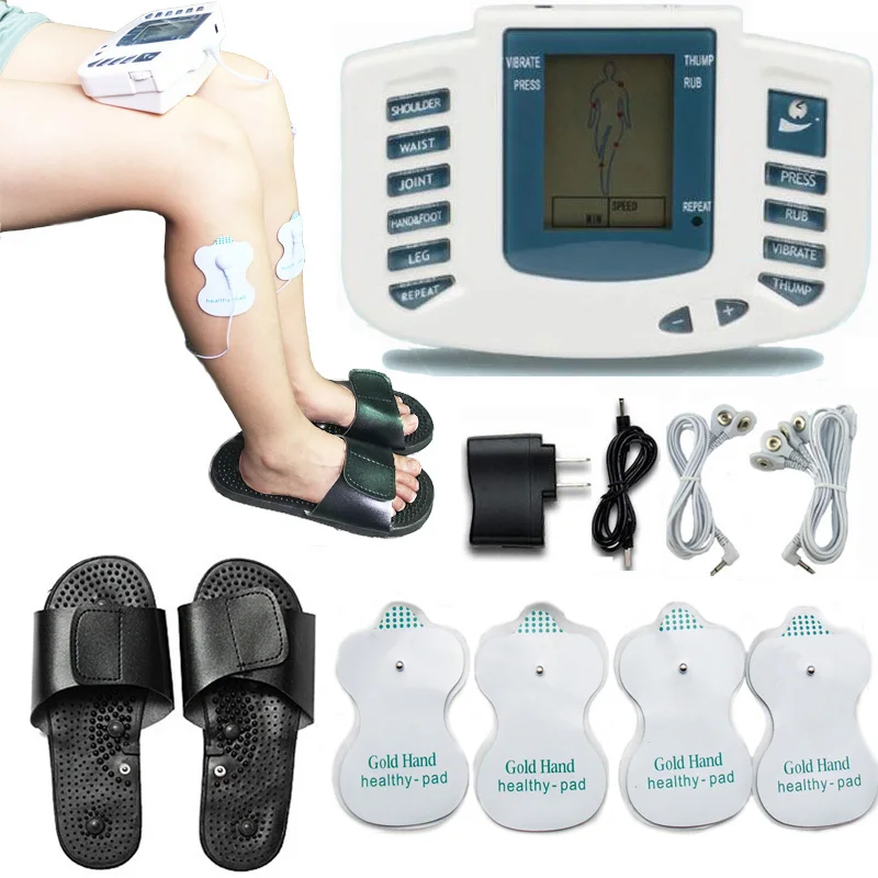 

Electro Tens EMS Stimulator ABS Full Body Relax Muscle Therapy Massager stimulation Pulse Tens Acupuncture With Therapy Slipper