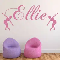Personalised Two Ballet Dancers Wall Decal For Nursery Children Room Vinyl Wall Murals Art Wall Sticker Decor Livinr Room W965