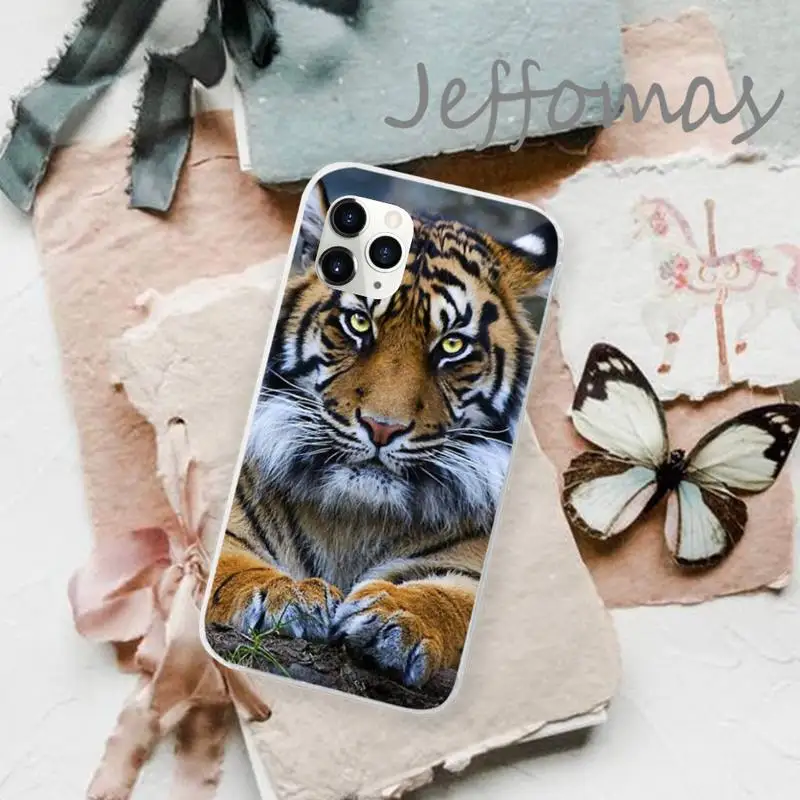 

wolf tiger lion Leopard bear Phone Case Transparent for iPhone 11 12 mini pro XS MAX 8 7 6 6S Plus X 5S SE 2020 XR