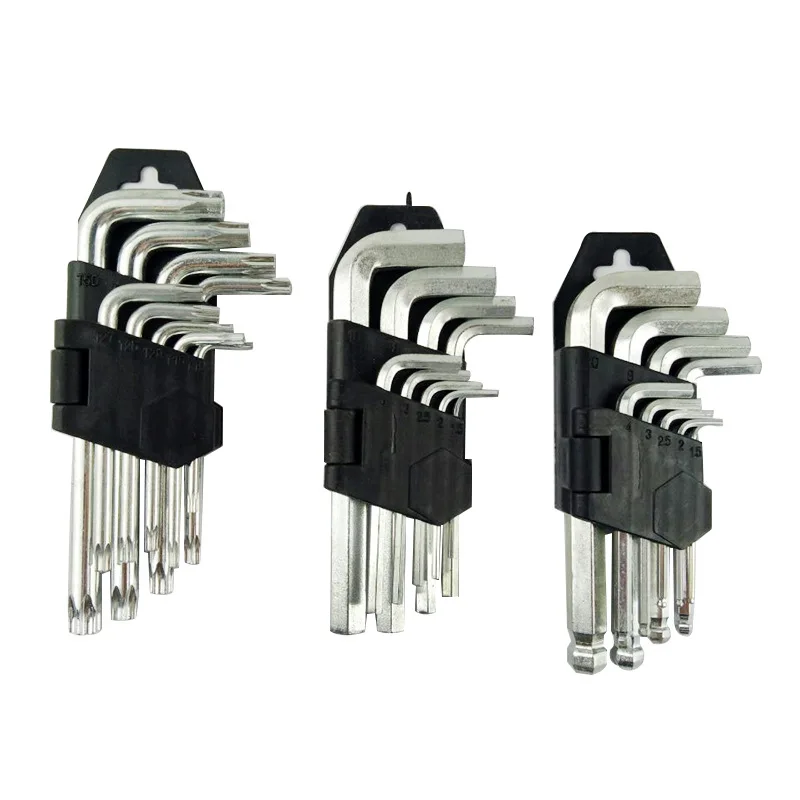 

Высококачественный шестигранный ключ 9 шт., плоский торцевой гаечный ключ, шестигранный Многофункциональный метрический двойной торцевой ...