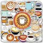 103050 шт в наборе, носки с креативным мультяшным кофе с ручным принтом граффити; Стильная учетной записи чемодан скейтборд украшения Водонепроницаемый вырезать наклейки игрушки оптовая продажа