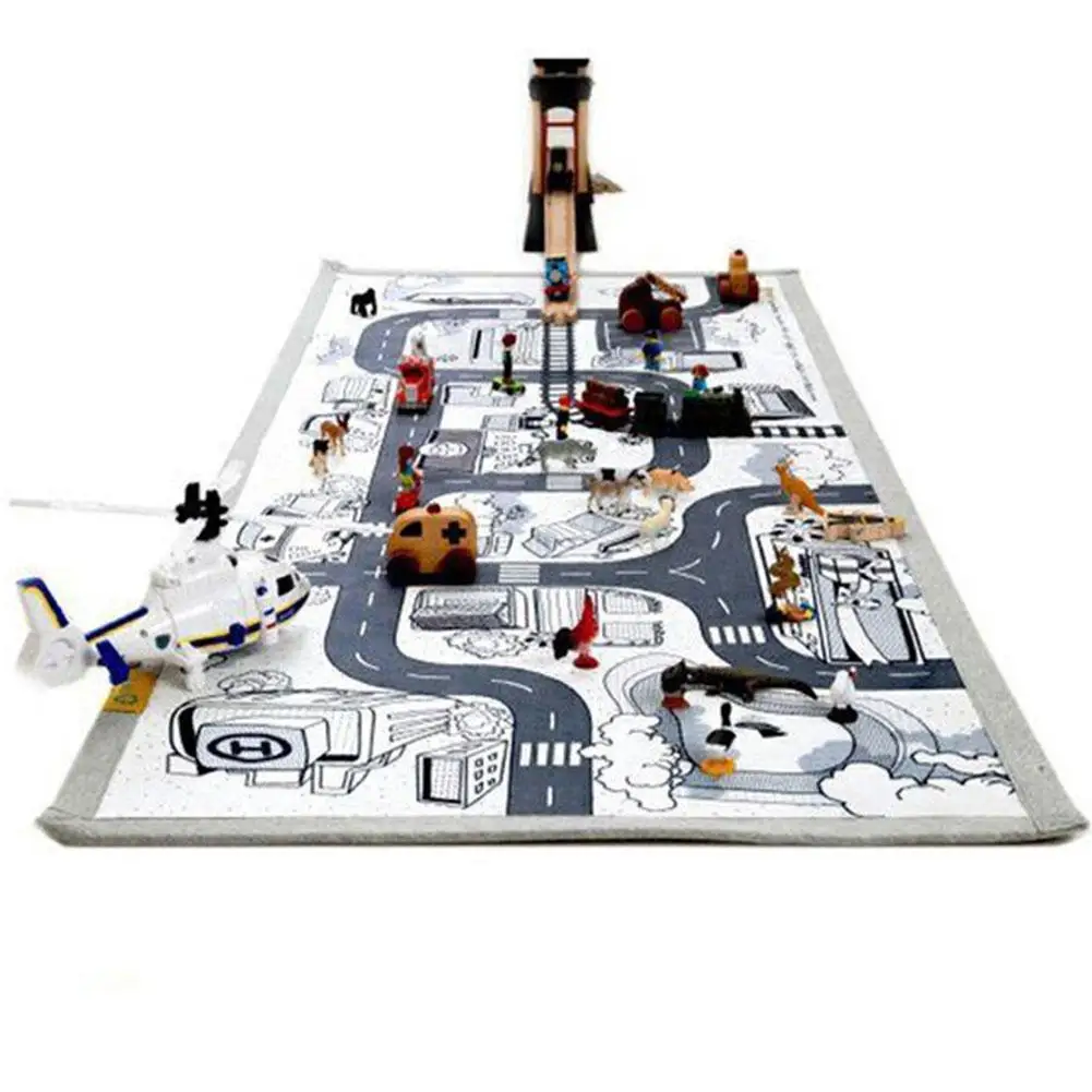 Детский ковер Большой нескользящий веселый развивающий дорожный Дорожный