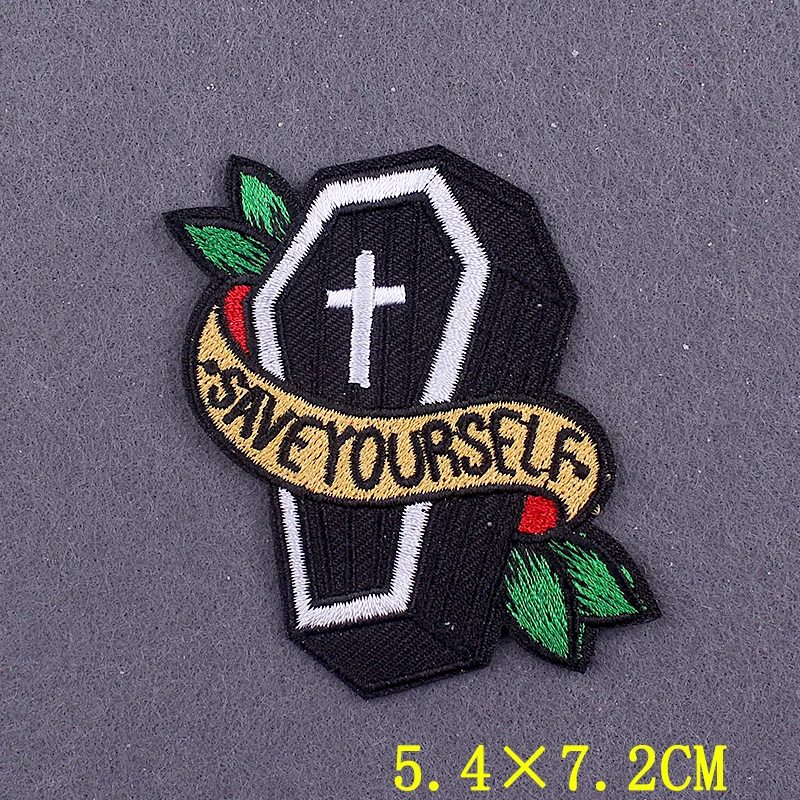 Готические нашивки на одежду термоклейкие сделай сам с крестом рюкзак