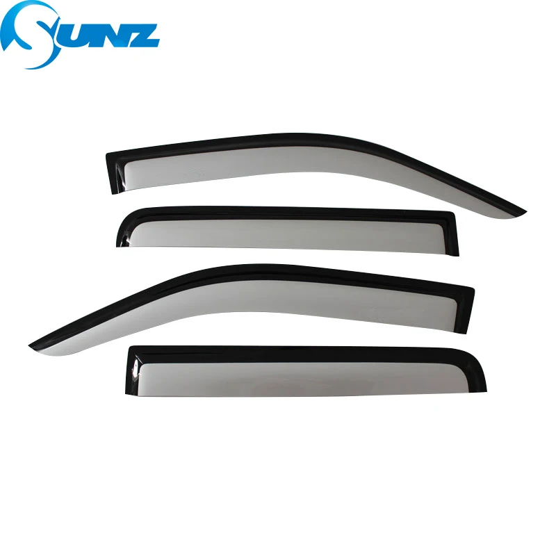 sliver Боковых окон для NISSAN NAVARA D40 двери козырек для NISSAN NAVARA 2006 2007 2008 2009 2010 2011 2012 2013 SUNZ - Цвет: sliver
