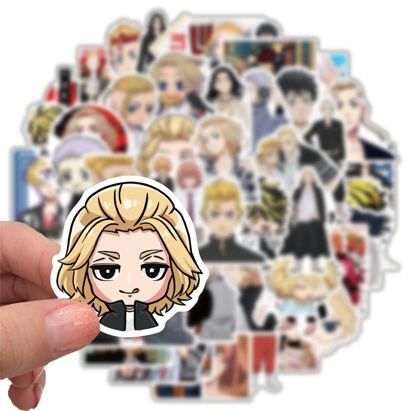 

50pcs/100pcs Tokyo Revengers Anime Sticker Skateboard Water Cup Decorate Waterproof Decal