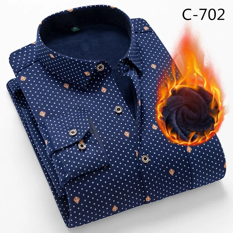 Зимняя рубашка размера плюс 8XL из плотного бархата, мужская повседневная клетчатая рубашка с длинным рукавом, теплая флисовая подкладка, модные мягкие фланелевые рубашки