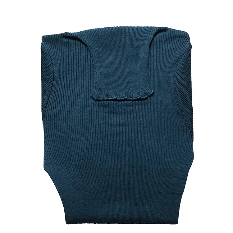 Peacock Blue 70% натуральный шелк, 30% хлопок, джемпер с высоким воротником, Базовый стиль, бесшовный свитер с длинными рукавами, футболка с высокой эластичной нитью - Цвет: Peacock Blue