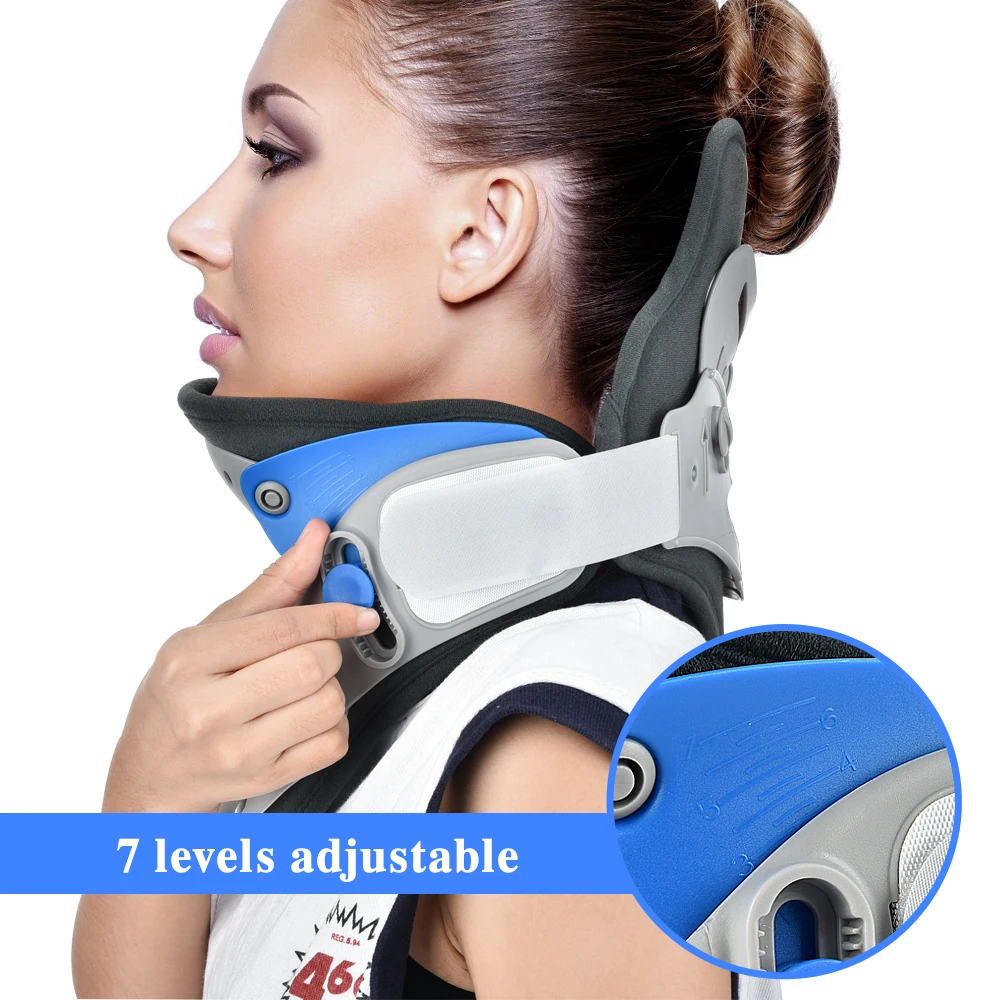 Neck Correction Repair Collar Cervical Traction Device Adjustable Spine Stretcher Corrector Support | Красота и здоровье