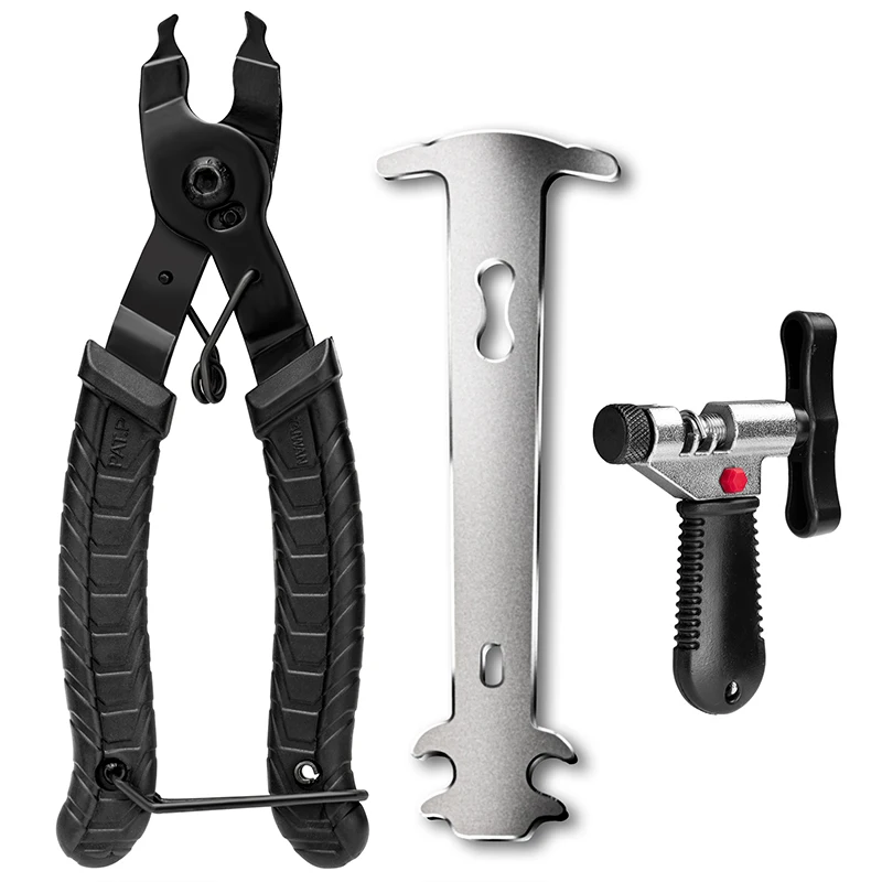 

Universal Bike Chain Repair Tool for 7, 8, 9, 10, 11, 12 Speed Bicycle Chain Plier Set + Chain Cutter + Repair Tool Accessories