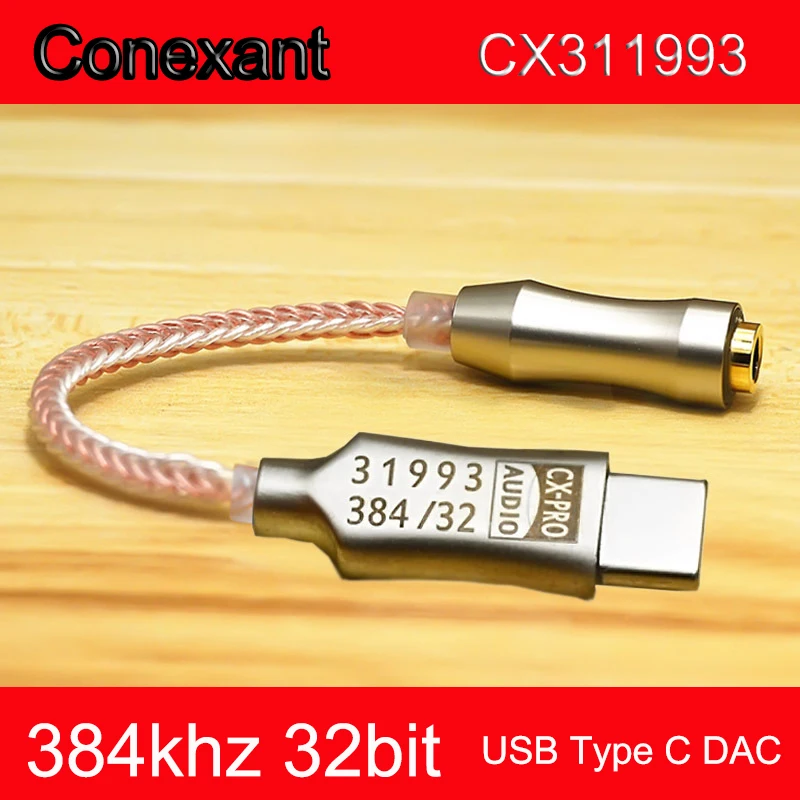 Новинка CX31993 USB Type C DAC наушники Amp синего цвета с выходом 3 5 мм SNR128dB PCM 32b/384kHz для Android