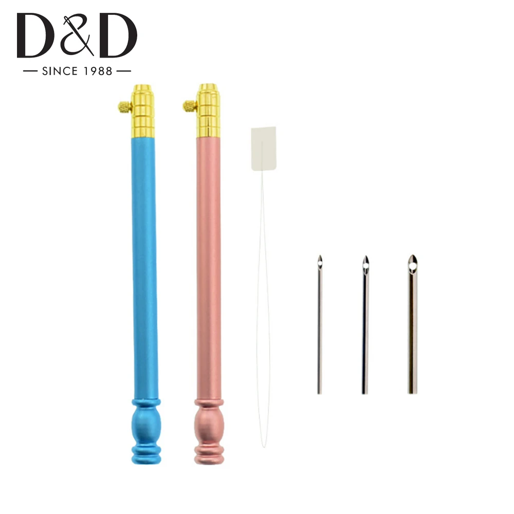 

3pcs Punch Needle Embroidery Kit Metal Handle Yarn Punch Needle Weaving Tools for DIY Craft Stitching Applique