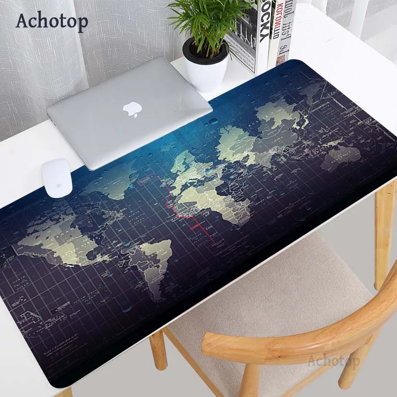 

Gaming Mouse Pad Large Mouse Pad Big Mouse Mat Computer Mousepad Carved World Map Mause Pad Desktop Keyboards Desk Mat Cushion