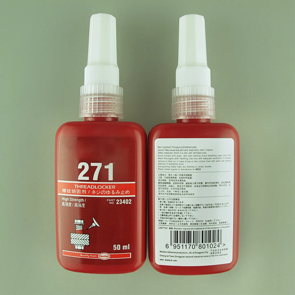 

50ML 4 Types Anti-shedding Loose Fixed Seal Up Silicon Resin Screw Glue Good Performance Environment Glue 262/271/272/290