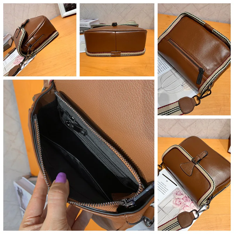 

Small Women Messenger Bag Soft Leather Crossbody Bags for Women Korean Shoulder Bag Luxury Designer Female Bag